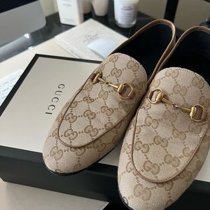 Gucci Jordaan Loafer brown taupe 39